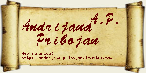 Andrijana Pribojan vizit kartica